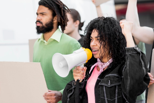 Foto gratuita prosperar por los derechos de las vidas negras es importante