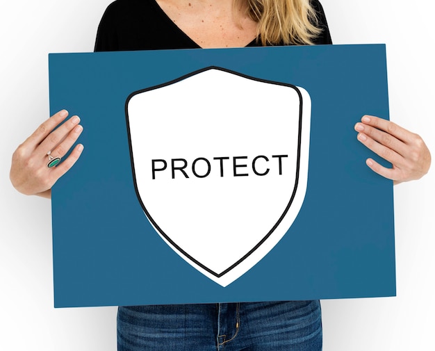 Proteger guardia seguridad paraguas gráficos iconos símbolos
