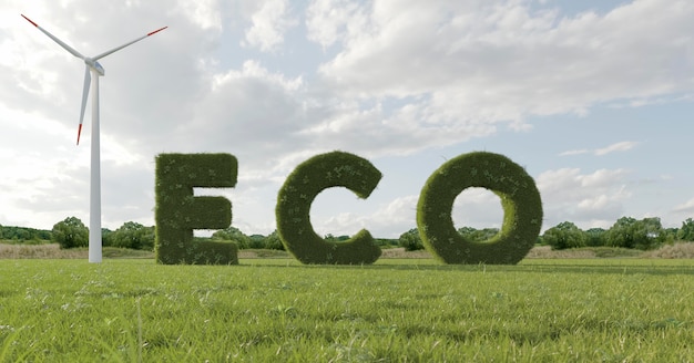 Proyecto ecológico 3d para el medio ambiente