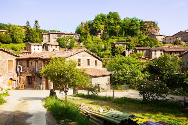 Pueblo catalán. Rupit. Cataluña