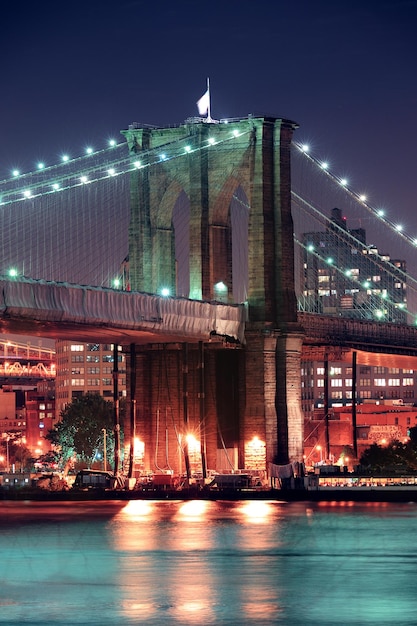 Puente de brooklyn en la ciudad de nueva york