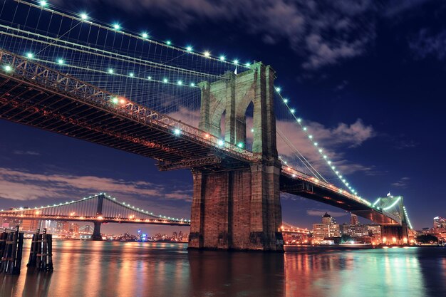 Puente de brooklyn en la ciudad de nueva york