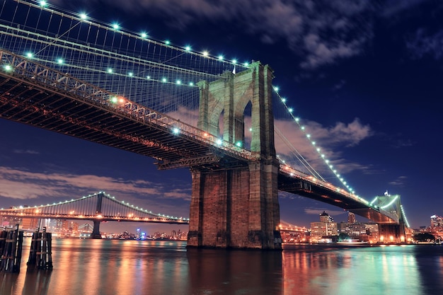 Puente de brooklyn en la ciudad de nueva york