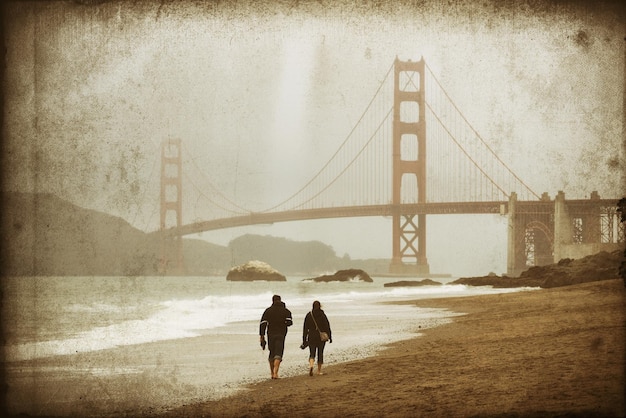 Puente Golden Gate en San Francisco en Baker Beach.