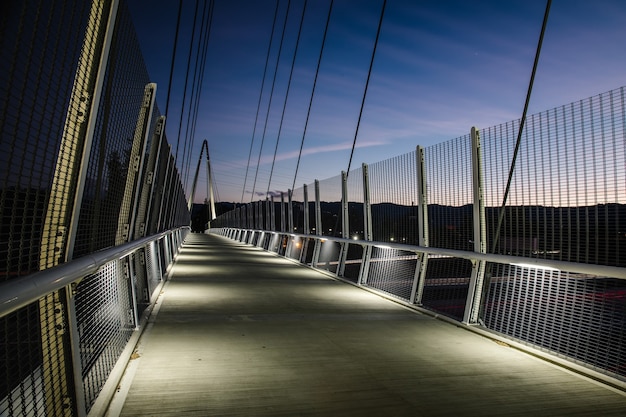 Puente gris y marrón