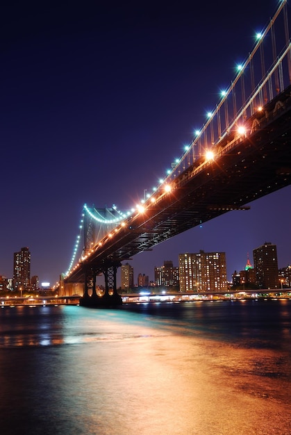 Foto gratuita puente de manhattan de nueva york