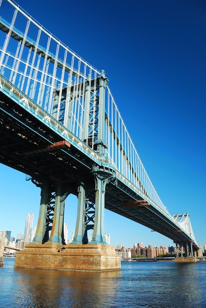 Foto gratuita puente de manhattan de nueva york