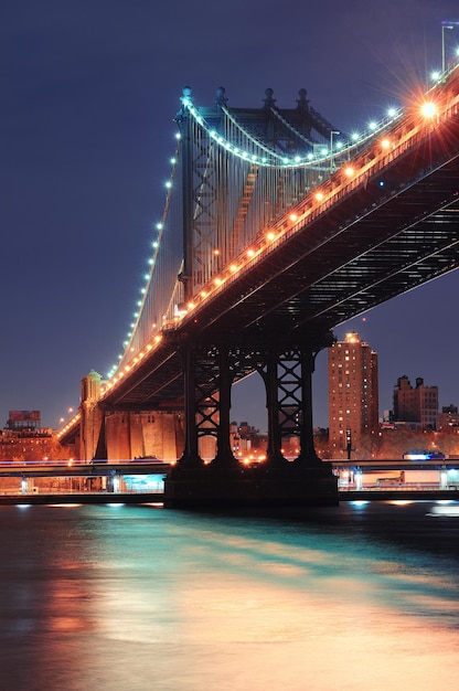 Foto gratuita puente de manhattan de nueva york