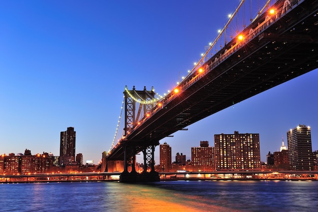 Foto gratuita puente de manhattan de nueva york