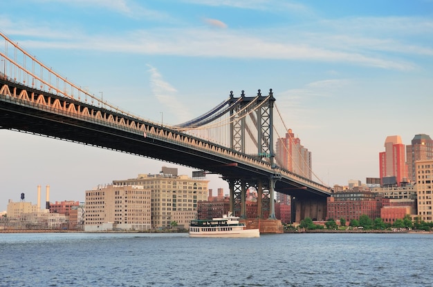 Foto gratuita puente de manhattan de nueva york