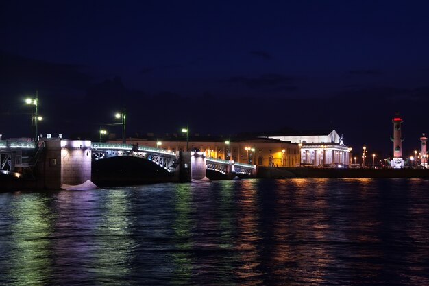 Puente del palacio en la noche