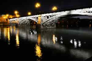 Foto gratuita puente sobre el río guadalquivir en sevilla