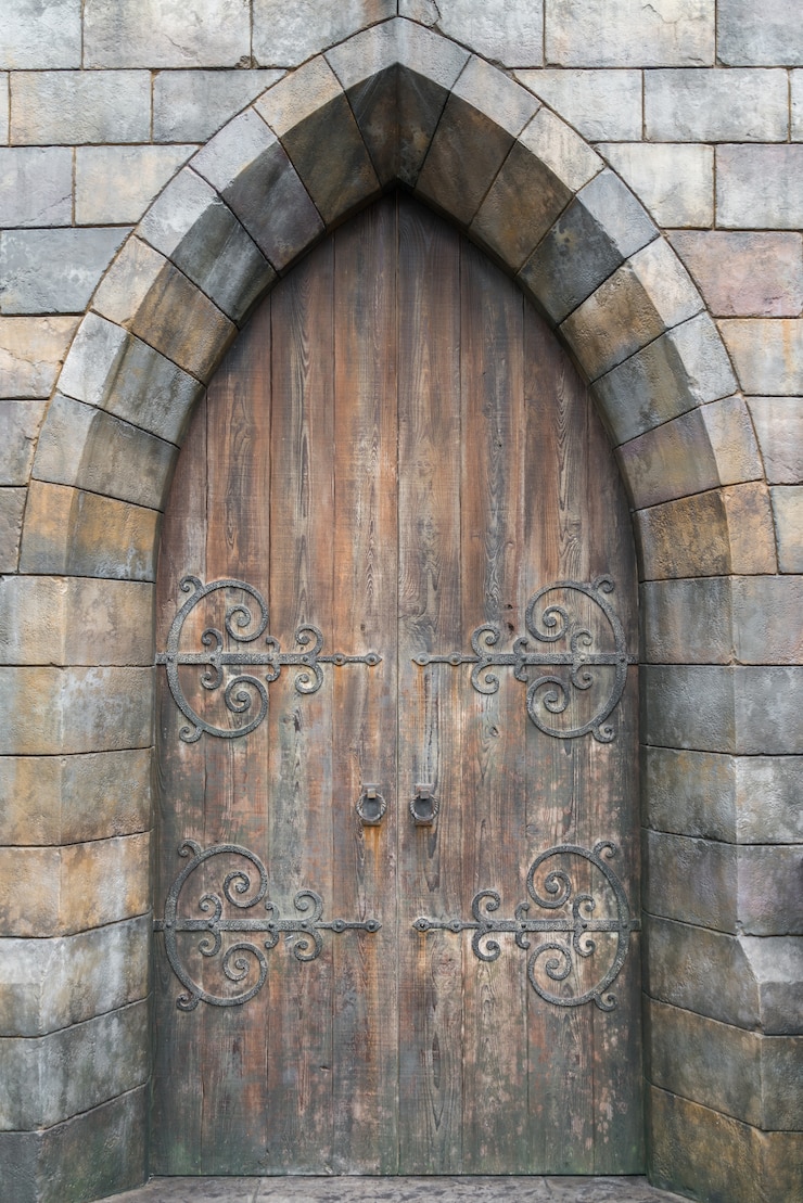Foto gratuito puerta antigua de estilo retro.