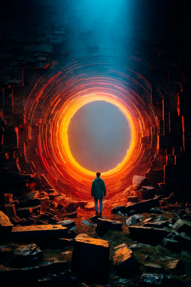 Foto gratuito la puerta que conduce al mundo mágico