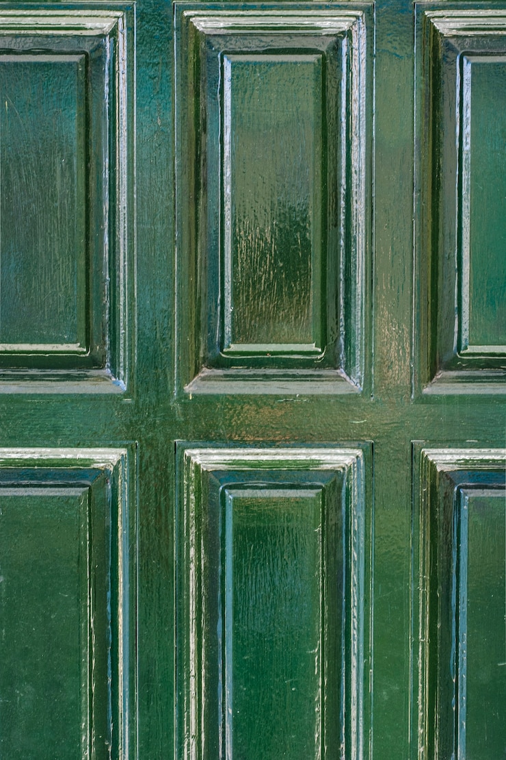 Foto gratuito puerta verde vieja