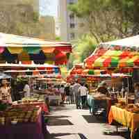 Foto gratuita un puesto de mercado en el centro de la ciudad de kuala lumpur, malasia