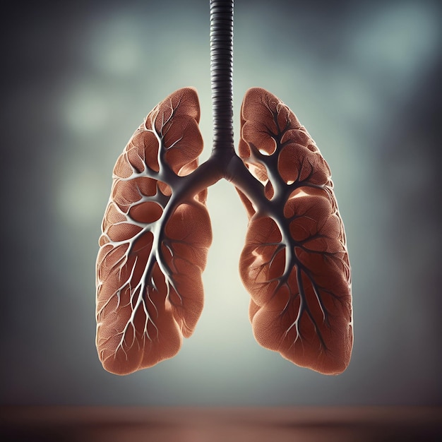 Foto gratuita pulmones anatomía humana 3d render antecedentes médicos