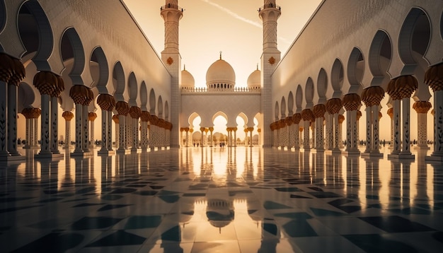 Foto gratuita punto de referencia internacional que refleja varias culturas y religiones generadas por ia