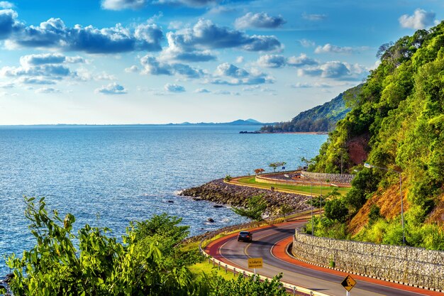 Punto de vista de Noen nangphaya en Chanthaburi, Tailandia.