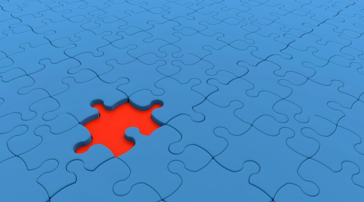 Foto gratuito puzzle azul y rojo