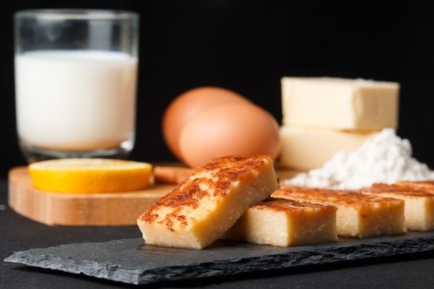 Foto gratuita quesada postre típico cántabro ingredientes para su elaboración