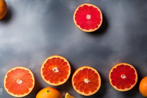 Foto gratuita un racimo de pomelos sobre un fondo negro