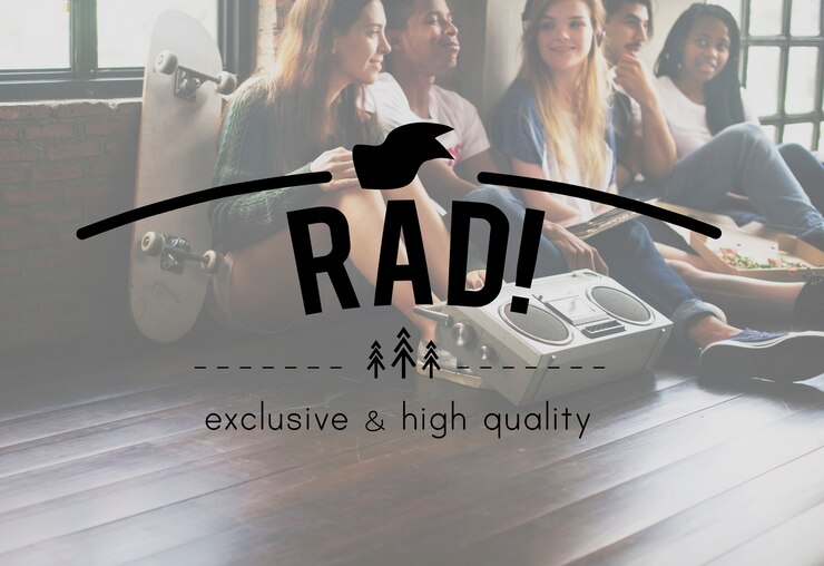 Foto gratuito rad! concepto de gráfico vectorial vintage