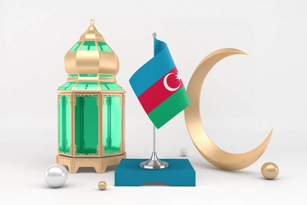 Foto gratuita ramadán azerbaiyán en fondo blanco