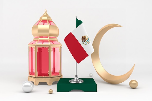 Foto gratuita ramadán méxico en fondo blanco