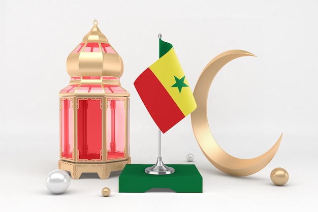 Foto gratuita ramadán senegal en fondo blanco