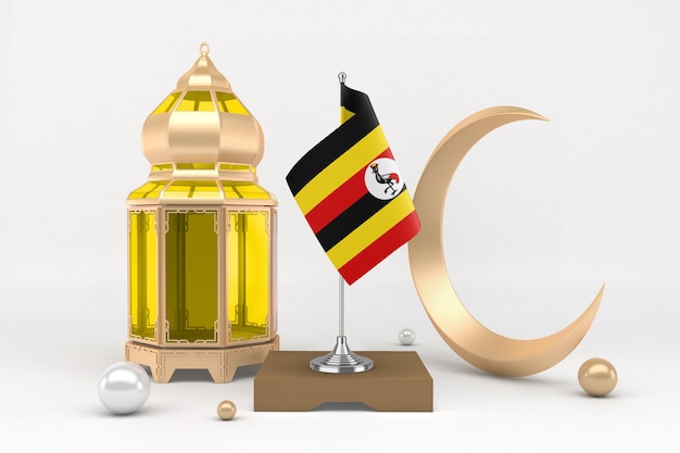 Foto gratuita ramadán uganda en fondo blanco