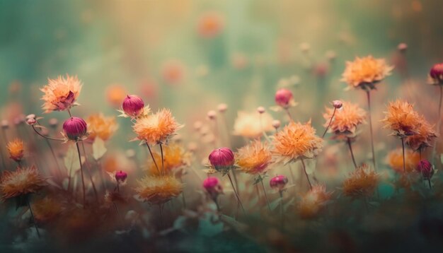 Ramo de colores vibrantes que muestra la belleza natural del verano generada por IA