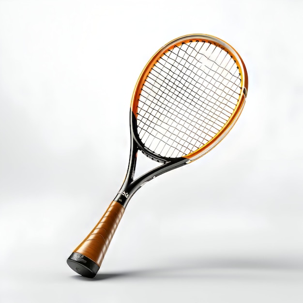 Foto gratuita la raqueta de tenis aislada en un fondo blanco en 3d