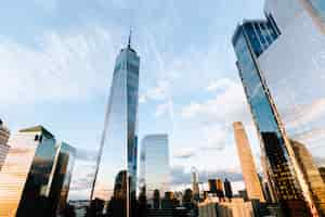 Foto gratuita rascacielos y edificio en la ciudad de nueva york