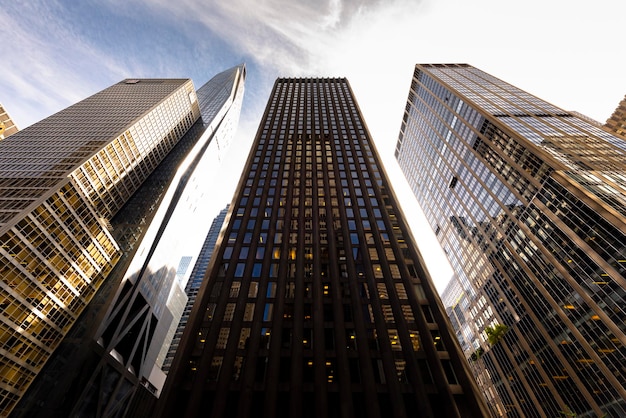 Rascacielos edificios altos del centro de Nueva York EE.UU.