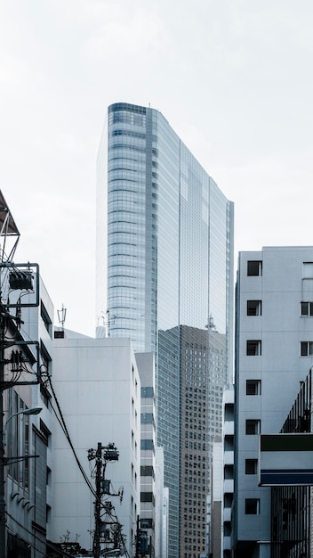 Foto gratuita rascacielos modernos en el distrito de negocios