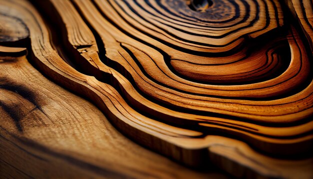 Rayas de madera dura natural crean un telón de fondo de árbol abstracto IA generativa