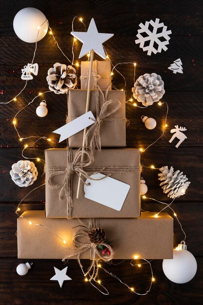 Árbol de Navidad de concepto de regalos