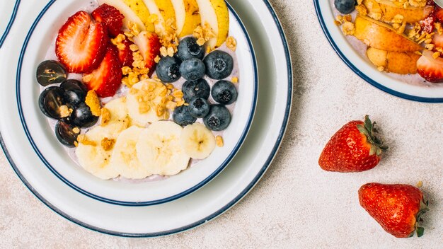 Receta de avena saludable con frutas