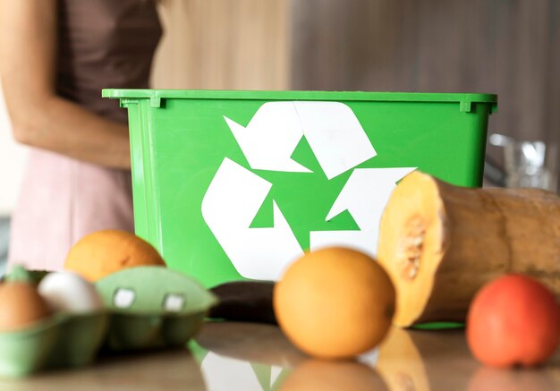 Reciclaje individual de verduras orgánicas