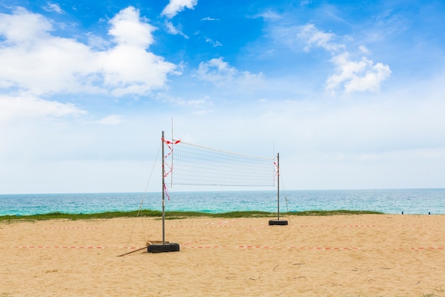 Red del voleibol en la playa