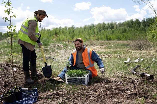 Reforestación realizada por grupo voluntario