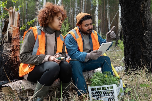 Reforestación realizada por grupo voluntario