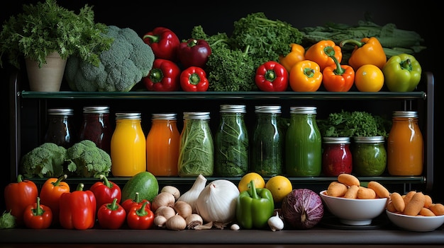 Foto gratuita el refrigerador abierto para mostrar una variedad de verduras