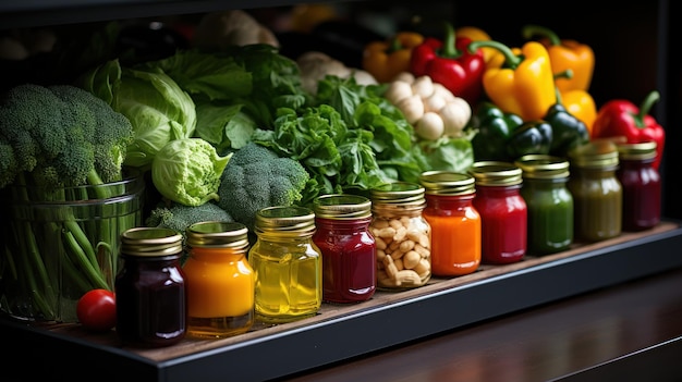 Foto gratuita el refrigerador abierto para mostrar una variedad de verduras