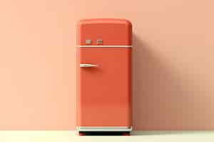 Foto gratuita refrigerador retro en el interior