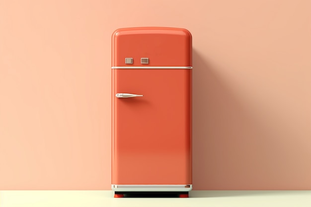 Refrigerador retro en el interior