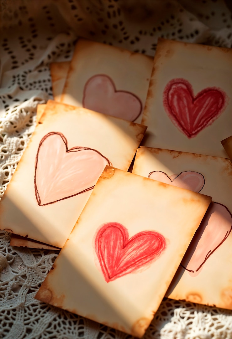 Foto gratuito regalos de san valentín con tarjetas