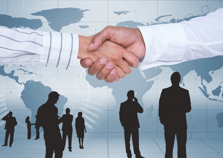 Foto gratuito relación business panorámica mundo