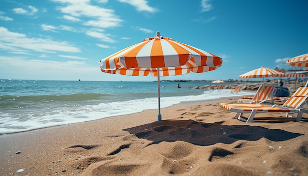 Foto gratuita relajación en un paraíso tropical sol arena y aguas turquesas generadas por inteligencia artificial